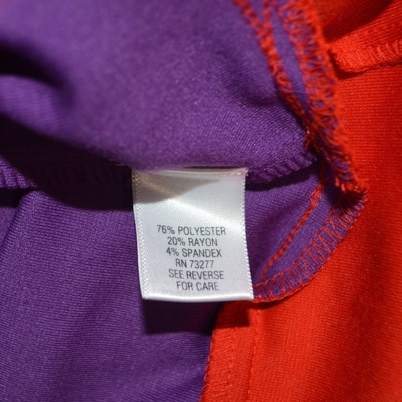 Elle NWT Women’s Purple Colorblock Career Dress – Size 12 - Picture 5 of 5